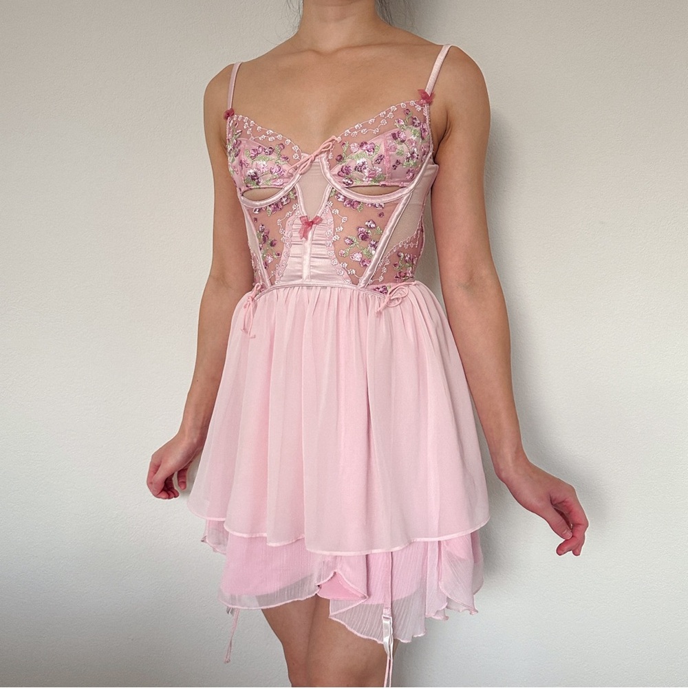 For love and lemons lavender fields slip dress XS